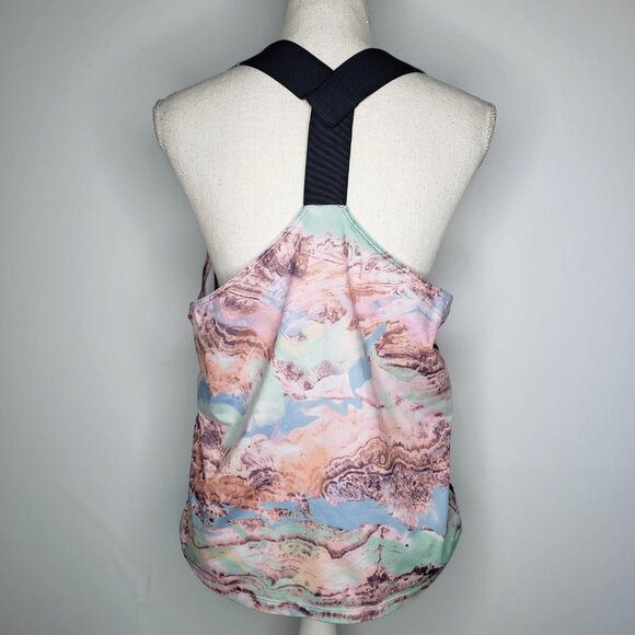 Champion C9 High Neck Marble Print Strappy Back Mesh Side Tank Top M - Picture 1 of 7